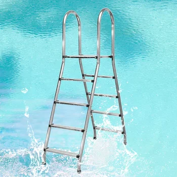 1,0 мм 1,2 мм 1,5 мм нержавеющая сталь 304 316 наземная двойная приставная лестница для безопасности бассейна