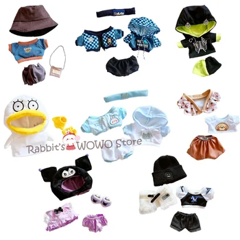 1 комплект кукольной одежды для 20-сантиметровых кукол Idol, повязка на голову, толстовка, обувь, сумка, шляпа, костюм, аксессуары для подарочной куклы Super Star, хлопковая кукла, игрушка в подарок.