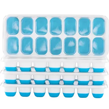 14 Holes Silicone Ice Tray Molds With Lid Ice Molds for Home Bar Ice Making молды силиконовые форма для льда kitchen accessories
