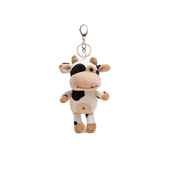 1шт 16 см Мягкие Коровьи куклы Плюшевая игрушка Женская Сумка Брелок Милый Кулон Украшение брелок