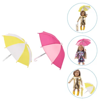 2 предмета, кукольный домик, миниатюры, зонт, имитация металлического декора для маленьких детей, крошечные путешествия