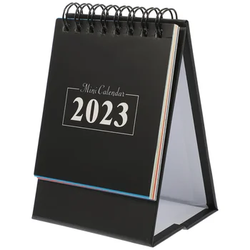 2023 Мини настольный календарь на катушке Английский Портативный Memo Прекрасный Маленький бумажный Новогодний офис