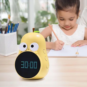 2023 Новый детский мультяшный фруктовый будильник с таймером, умный отчет о времени, забавные домашние часы для пробуждения в детской спальне