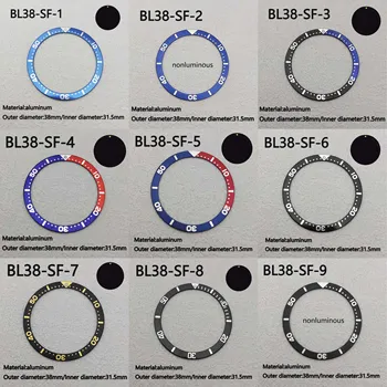 38 мм алюминиевый ободок, кольцо для часов, NH35, NH36, ободок для часов seikomod, вставное кольцо, аксессуар для часов BLSF1-18