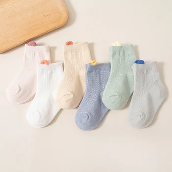 4 пары/лот, новые тонкие детские носки для мальчиков и девочек, повседневные носки