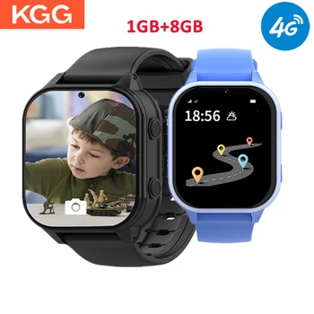 4G Детские Смарт-часы 1 ГБ + 8 ГБ GPS WIFI Видеозвонок SOS IP67 Водонепроницаемая Камера Монитор Трекер Местоположения Телефон Часы Детские Умные Часы