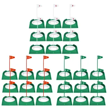 9-кратный кубок для гольфа и флажок с тренировочным отверстием для регулирования поверхности флажка для