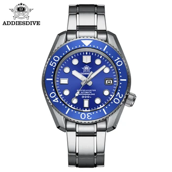 Addies SBDX001 Dive Watch 300M Автоматические Механические Часы NH35 С Сапфировым стеклом BGW9 Синие Суперсветящиеся Мужские Часы Для дайвинга