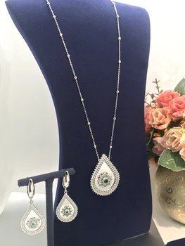 Janekelly, 2 шт., свадебные комплекты украшений с цирконием Для женщин, роскошное свадебное ожерелье из кристаллов CZ в Дубае, Нигерия