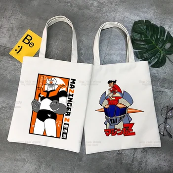 Mazinger Z Robot, аниме, фильм Vaporwave, сумка для покупок, сумка-тоут, эко-сумка для покупок, сумка для повторного использования, сумка-тоут