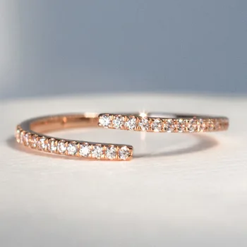 S925 Стерлинговое серебро с бриллиантами, открывающее кольцо на указательный палец для женской моды, универсальный, холодный и элегантный стиль