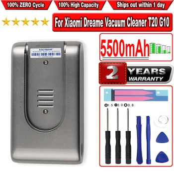 Аккумулятор HSABAT 5500 мАч для Xiaomi Dreame Vacuum Cleaner T20 G10 Аксессуары для портативного беспроводного пылесоса