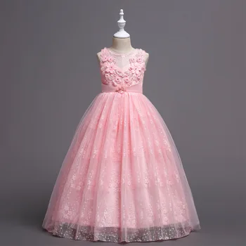 Бальное Платье Prinese Для девочек С Цветочной Вышивкой, Элегантные Детские Свадебные Сетчатые Детские Длинные Вечерние Платья Для Вечеринок