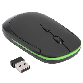 Беспроводная мышь 2.4G USB 2.0 Приемник Супертонкая мини Симпатичная оптическая беспроводная мышь USB Мыши с прокруткой вправо для портативных ПК Видеоигры