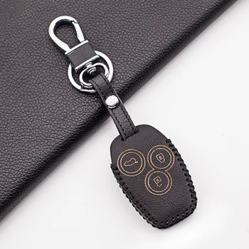 Высококачественный кожаный чехол для ключей от автомобиля Renault/Opel Vivaro Movano с 3 кнопками для дистанционного управления Автоаксессуарами