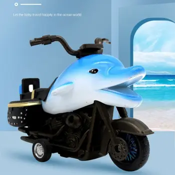 Детские подарочные игрушечные транспортные средства, игрушечная колесница в стиле пресса, модель мотоцикла, развивающие игрушки, Инерционный автомобиль, мотоцикл Shark