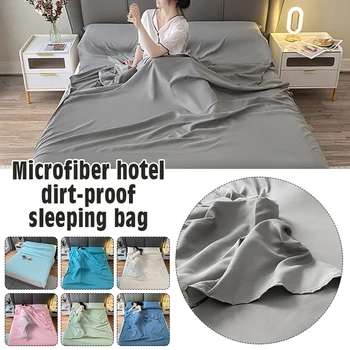 Дышащий переносной спальный мешок с подкладкой от грязи, двойная дорожная мягкая простыня, удобные спальные мешки, защищающие от грязи отель