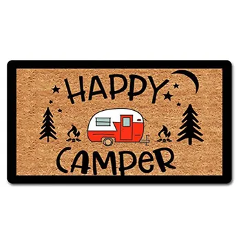 Забавные приветственные коврики для входной двери Camper Life Doormat Коврики для входной двери Нескользящий коврик для приветствия с забавной цитатой Фланелевая дверь Ma