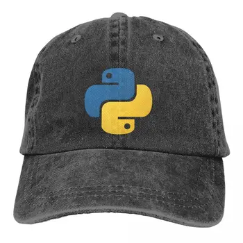 Застиранная мужская бейсболка Snapback для дальнобойщиков с программированием на Python, шляпа для папы, шляпы для гольфа с кодом Linux