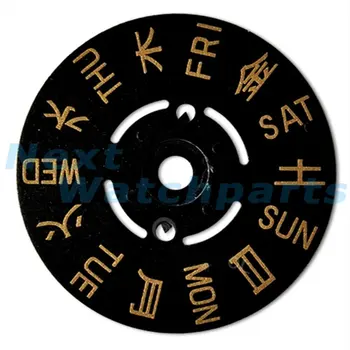Золотой японско-английский шрифт Week Disk Week Wheel для Miyota NH35 NH36