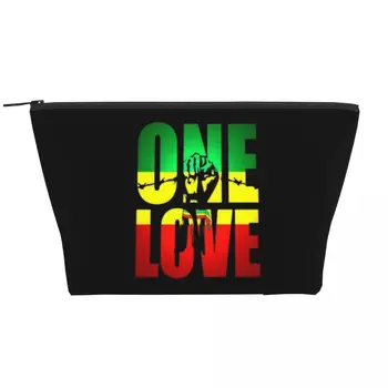 Изготовленная на заказ сумка для туалетных принадлежностей One Love Jamaica Reggae для женщин, органайзер для косметики Lady Beauty Storage Dopp Kit Box