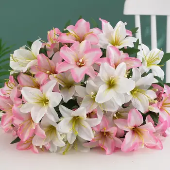 Изысканный букет искусственных цветов, экологичный, 7 головок, легкий декоративный искусственный цветок
