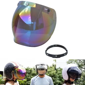 Козырек для шлема с пузырьковым покрытием, качественный козырек для мотоциклетного шлема с открытым лицом, доступно 4 цвета