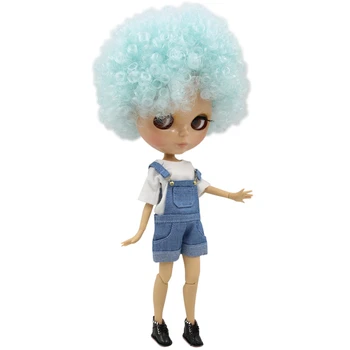 Кукла ICY DBS Blyth 1/6 bjd загорелая кожа суставы тело Афор волосы голубые волосы 30 см игрушка в подарок для девочек