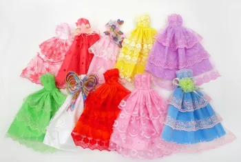 Кукла для переодевания в сумке Случайное Свадебное платье С Большим Подолом юбки 10 Штук В сумке 6 штук В сумке 5 штук В сумке