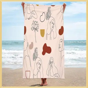 Купальное полотенце, толстое впитывающее пляжное полотенце, спа-полотенце большого размера Для мужчин, женщин, детей из микрофибры