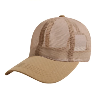 Летняя шляпа, бейсболка с полной сеткой, Мужские и женские выдалбливаемые дышащие шляпы, быстросохнущий охлаждающий солнцезащитный крем, уличная остроконечная шляпа, Новинка