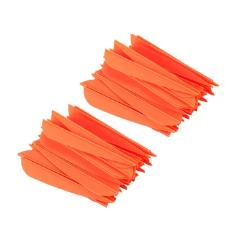 Лопасти стрел с 4-дюймовым пластиковым оперением для стрел из лука своими руками, 100 шт. (оранжевый)