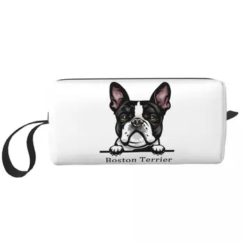 Милая Собачка Бостон Терьер, дорожная сумка для туалетных принадлежностей, женская косметичка для домашних животных, косметичка для косметики, набор для хранения косметики