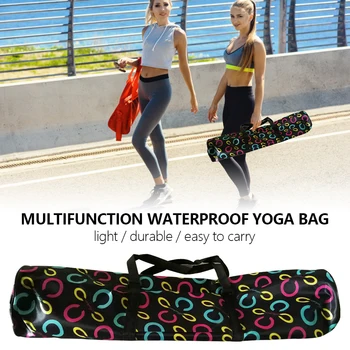 Модный Спортивный коврик для йоги, сумка для хранения, рюкзак, сумка для йоги, чехол, сумка для фитнеса, сумка-Мессенджер, Цилиндрическая сумка для Йоги, Регулируемый ремень