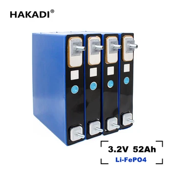 Мощные Литий-Железо-Фосфатные Аккумуляторы HAKADI 3.2V 50AH 52ah Gotionlifepo4 Cells Для электровелосипеда 12v 24V EV RV