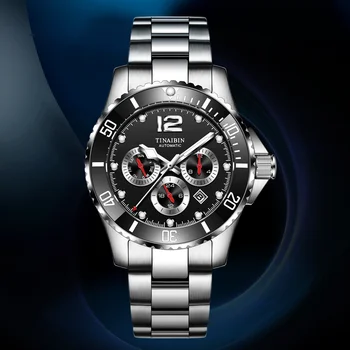 Мужские механические наручные часы TB Clock от ведущего бренда reloj hombre со специальной дизайнерской пряжкой