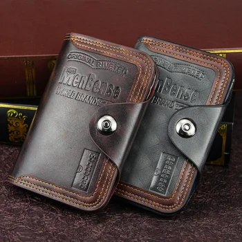 Мужской кошелек-клатч на магнитной кнопке, мужской кошелек с кожаным отделением, портмоне carteira, мужской кошелек известного бренда luxu 2023