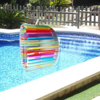 Надувное водяное колесо Гигантская игрушка для водного пляжа Плавающие трубки Красочные поплавки для бассейна для детей на заднем дворе Детская лужайка во дворе