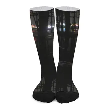 Носки с отражением башни Блэкпула в воде Носки с принтом Мужские носки funny man socks