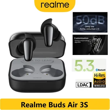 Оригинальные наушники Realme Buds Air 3S TWS Bluetooth 5.3 Life IPX5 Водонепроницаемый AI ENC Шумоподавление вызова