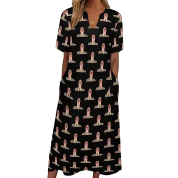 Платье Дуайта Шрута, весенняя уличная одежда Funny Man, длинные платья в богемном стиле, женское модное платье Макси, идея подарка