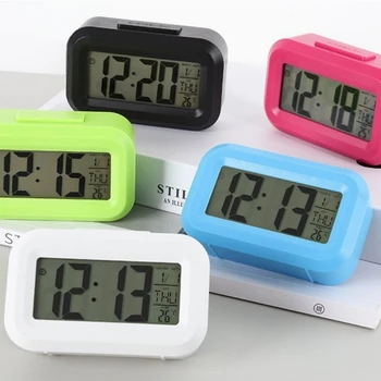 Светодиодный цифровой будильник для пробуждения студента, Многофункциональные креативные Настольные Электронные Смарт-часы, Ночник, Календарь, часы в подарок