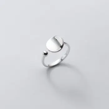 Серебряное южнокорейское минималистичное круглое кольцо из бисера на голое тело FoYuan серебристого цвета со стильной индивидуальностью и высококачественными ювелирными украшениями Sense