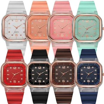 Силиконовые часы ярких цветов, женские спортивные квадратные часы, Летние многофункциональные цифровые наручные часы, мужские модные часы Reloj