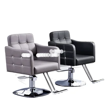 Скандинавская мебель для салона парикмахерской, легкие роскошные парикмахерские кресла с подъемной и вращающейся спинкой, кресло для салона красоты, парикмахерское кресло