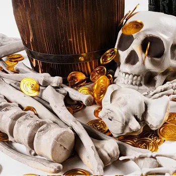 Скелет, череп, кости, набор для Хэллоуина, скелет, декор, реалистичный скелет, кол, набор для Хэллоуина, Жуткий Дом с привидениями для вечеринки