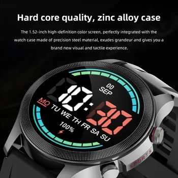 Смарт-часы ZW26 Мужские Bluetooth-вызов 1,52-дюймовый музыкальный плеер для занятий спортом на открытом воздухе, фитнесом, голосовым ассистентом NFC, женские умные часы