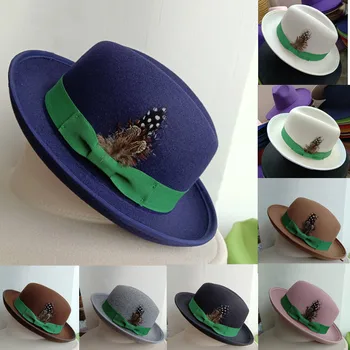 Сомбреро hombre мужская фетровая шляпа Панама новая фетровая шляпа мужская джазовая шляпа вечернее сценическое представление женская фетровая шляпа шляпа