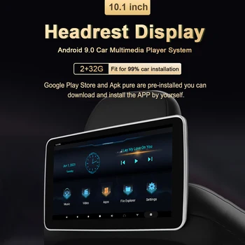 Ультратонкий монитор подголовника автомобиля Android, развлекательная система на заднем сиденье, поддержка проекции экрана мобильного устройства