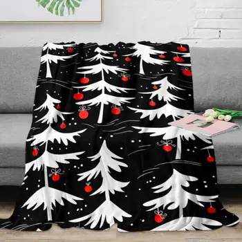 Уютное Рождественское Фланелевое Одеяло С Мягким Мультяшным Рисунком Высокой Плотности, Уютное Рождественское Одеяло